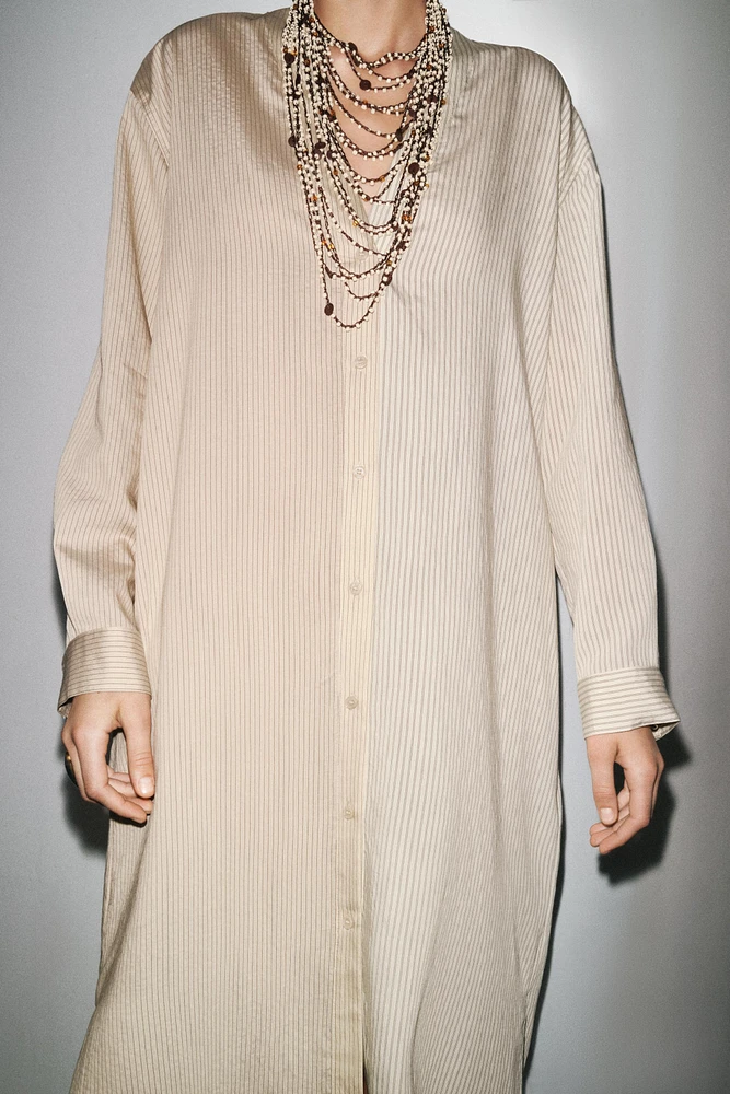 STRIPED SHIRT DRESS ZW COLLECTION
