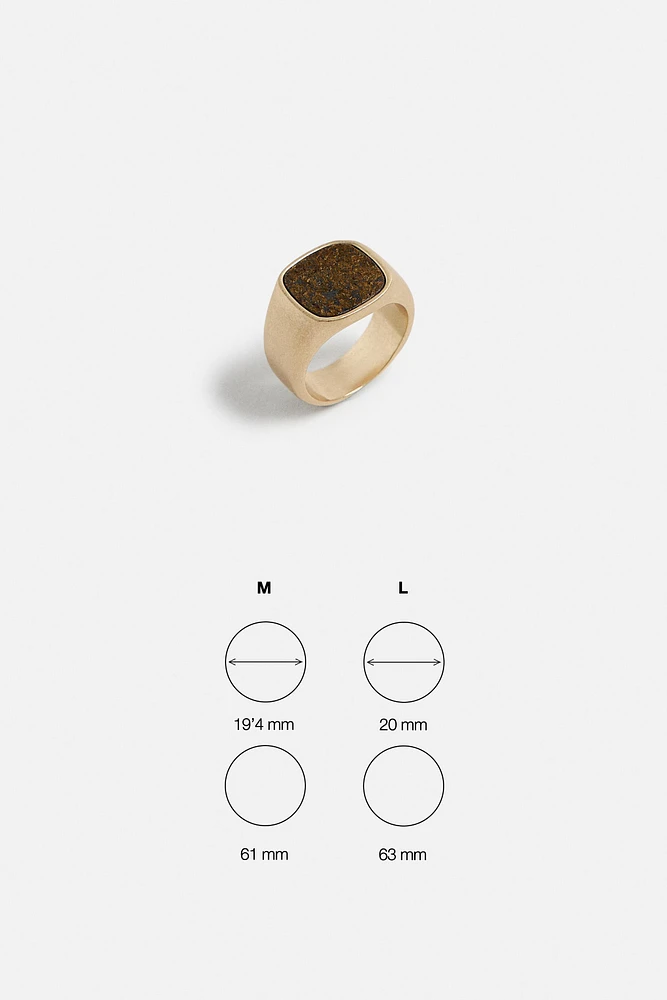 STONE SIGNET RING