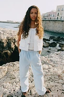 STRIPED SEERSUCKER PANTS