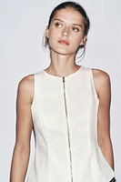 TOP EN DENIM ZIP ZW COLLECTION