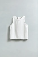 TOP SANS MANCHES ZIP