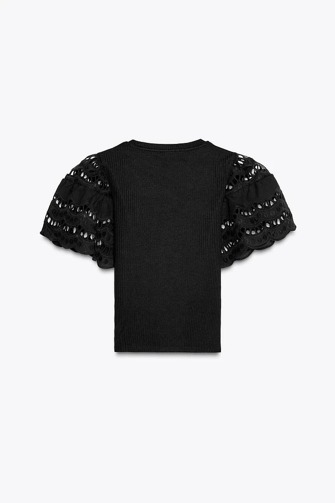 EMBROIDERED SLEEVE SHIRT