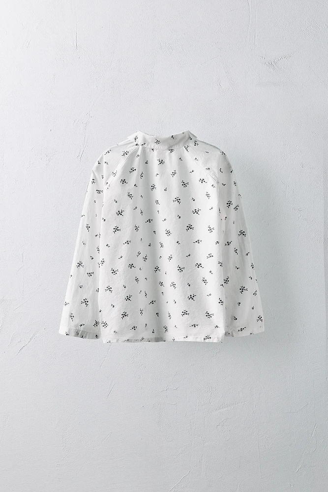 6 ANS/ CHEMISE EN POPELINE FLEURS ÉDITION LIMITÉE