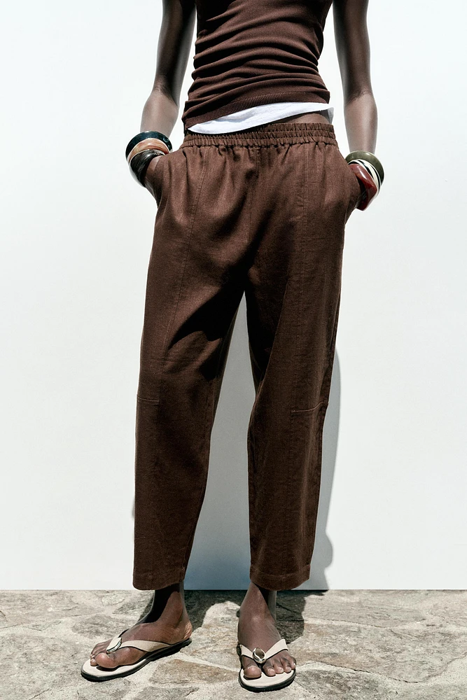 PANTALON BOUFFANT AVEC LIN