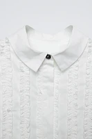 FRILLY POPLIN SHIRT