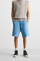 WASHED RELAXED FIT JOGGER SHORTS