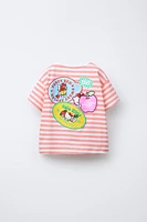 T-SHIRT PIÈCES ET IMPRIMÉ RAYURES HELLO KITTY © SANRIO