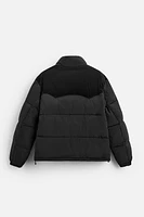 CORDUROY TRIM QUILTED JACKET