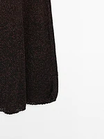 Long knit cotton blend dress