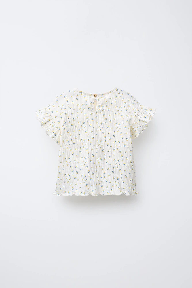 T-SHIRT IMPRIMÉ FLEURS