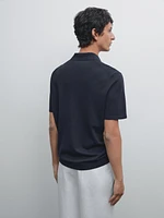 Polo à manches courtes en maille 100 % coton