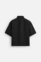 COTTON LINEN JACQUARD SHIRT