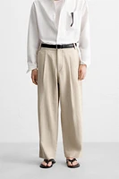 PANTALON DE COSTUME STRUCTURÉ EN LIN