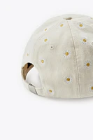 FLORAL EMBROIDERY TWILL CAP
