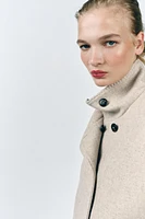 WOOL BLEND SHORT COAT ZW COLLECTION