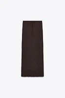TEXTURED LONG SKIRT