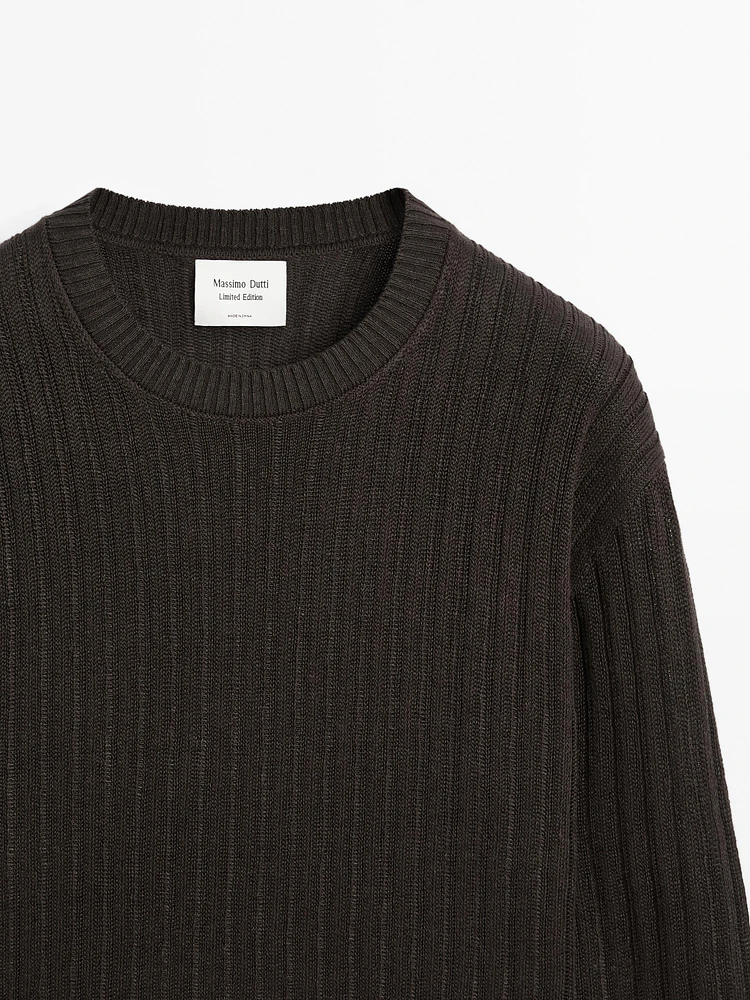 Ribbed linen knit sweater - Limited Edition
