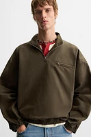 VESTE EN JEAN COL ZIP