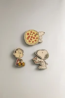 LOT AIMANTS ENFANT PIZZA PEANUTS™ (LOT DE 3)