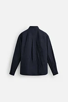 CHEMISE EN COTON À EFFET PLISSÉ
