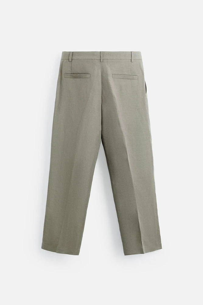PANTALON DE COSTUME LYOCELL ET LIN