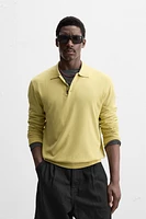 KNIT COTTON - LYOCELL POLO SHIRT