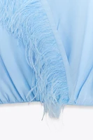 FEATHER WRAP BLOUSE