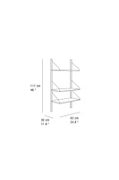 BOOKCASE WITH STEEL SHELVES