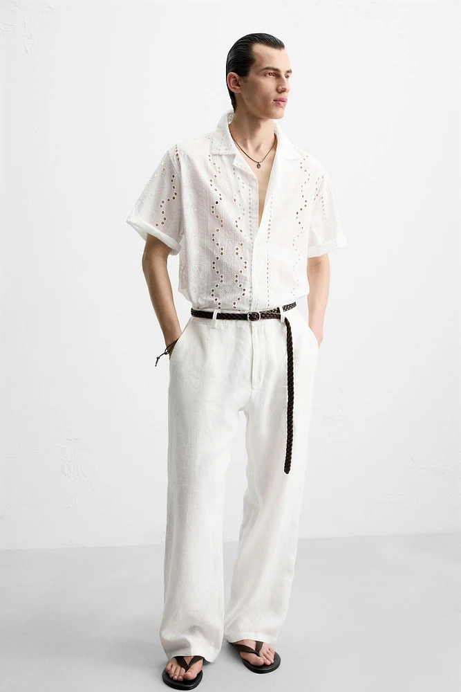 PANTALON RELAXED FIT 100 % LIN