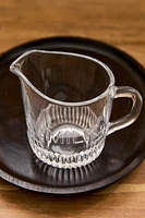 GLASS MILK PITCHER WITH STRIPED BASE