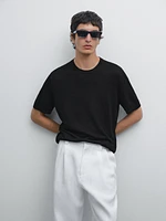 T-shirt en maille à manches courtes 100 % lin