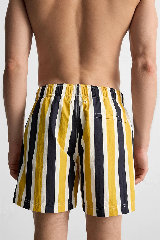STRIPED MID-LENGTH SWIMSUIT