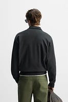 ZIP POLO SWEATSHIRT
