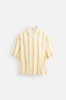 CHEMISE RAYURES VISCOSE ET LIN