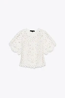 CROCHET KNIT CROP TOP