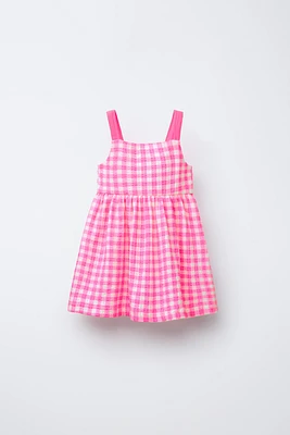 ROBE TEXTURÉE IMPRIMÉE LACET