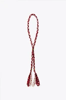 BEADED BRAIDED WOVEN NECKLACE