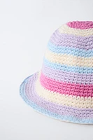 CROCHET KNIT BUCKET HAT