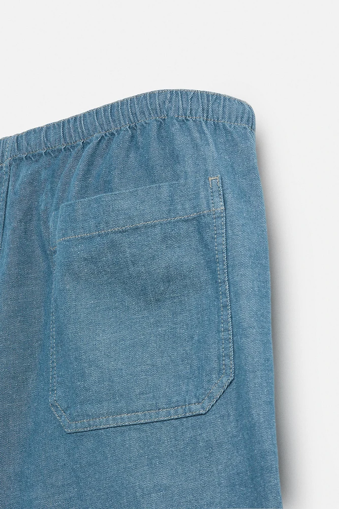 RELAXED FIT DENIM SHORTS