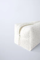 STARS PADDED TEXTURED TOILETRY BAG