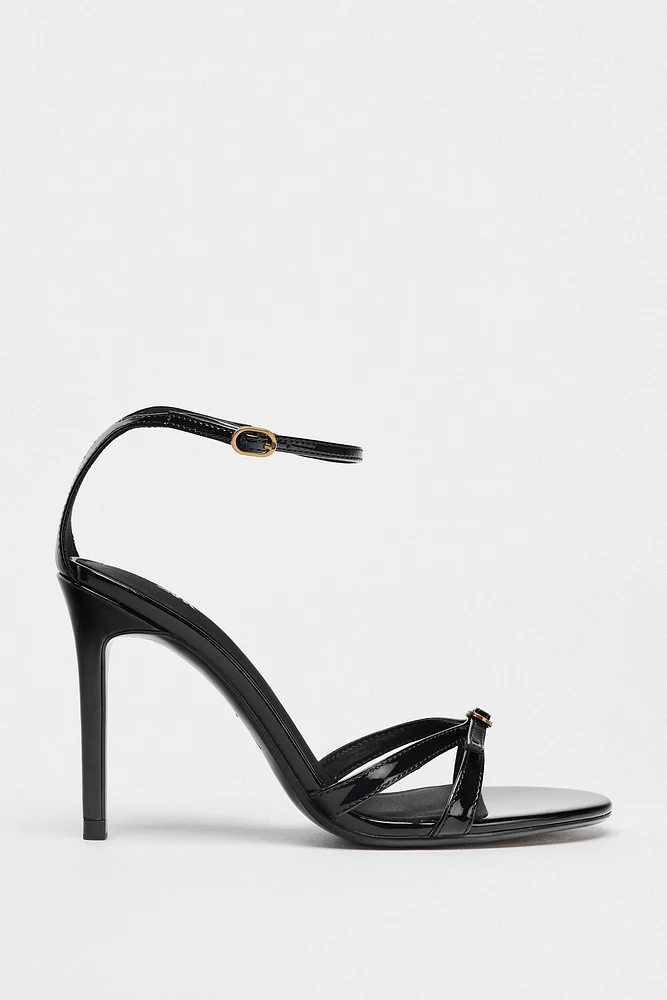 HIGH HEELED BUCKLE SANDALS