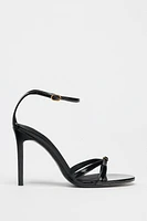 HIGH HEELED BUCKLE SANDALS