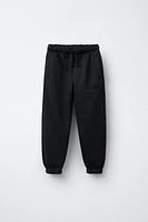 EMBROIDERED TEXT JOGGER PANTS