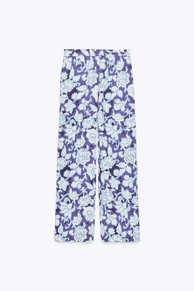 PANTALON IMPRIMÉ FLEURS