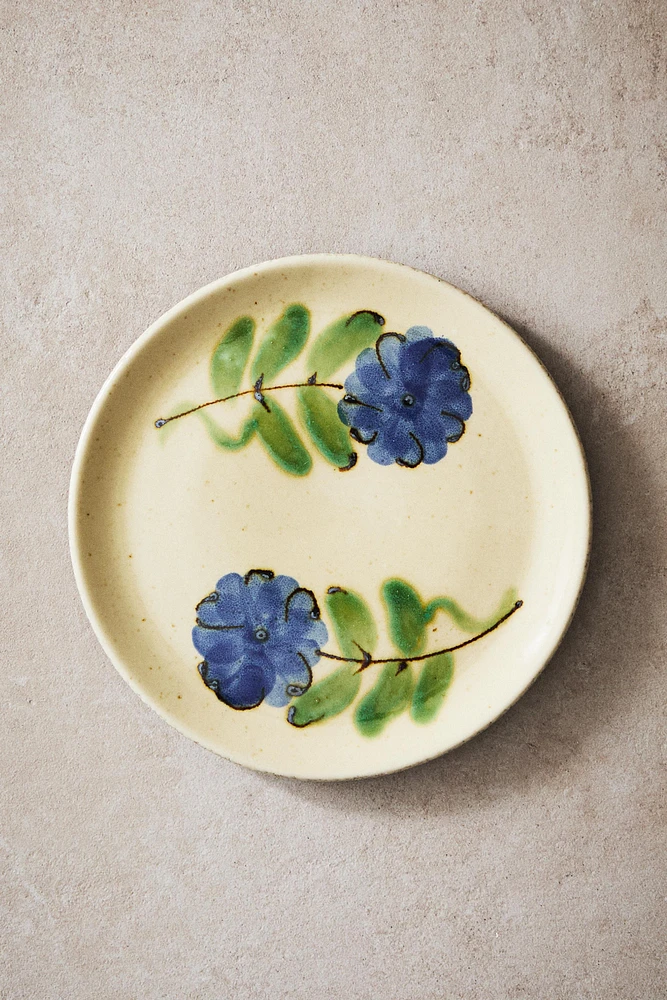 ASSIETTE FAÏENCE FLEURS