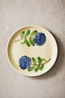 FLORAL EARTHENWARE PLATE