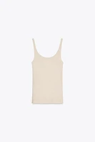 RIBBED T-SHIRT WITH LINEN