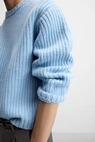 TEXTURED WOOL SWEATER