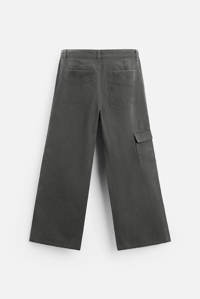 RELAXED FIT WASHED PANTS