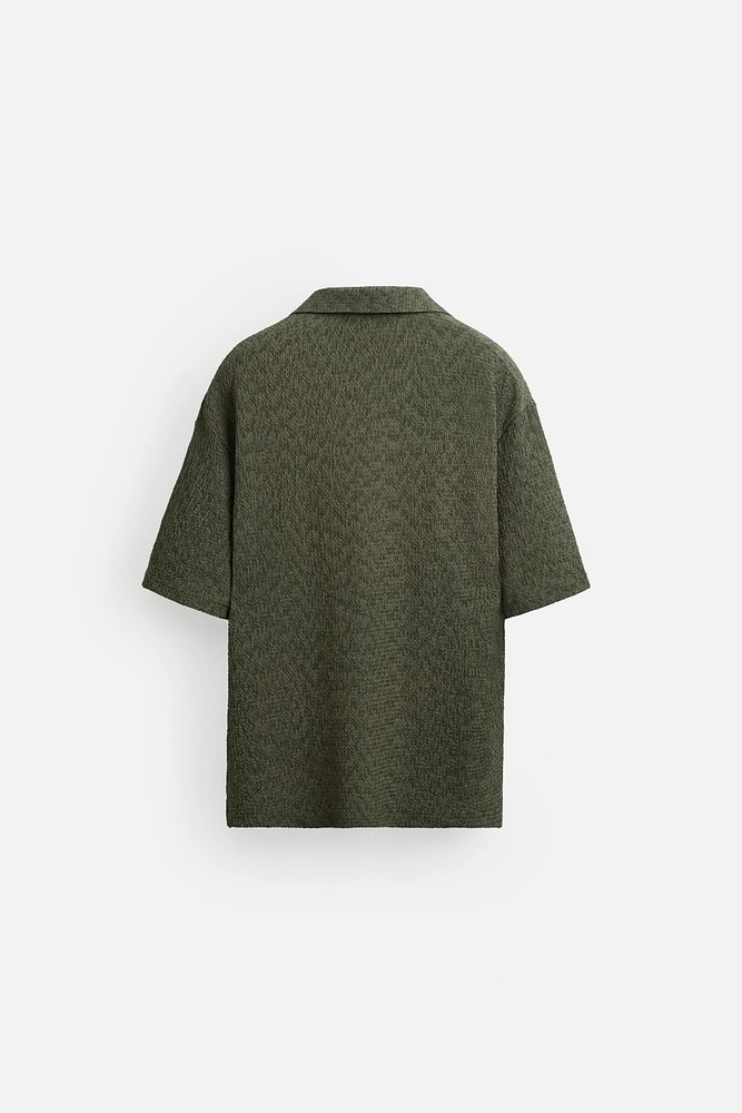 TEXTURED STRUCTURE POLO SHIRT